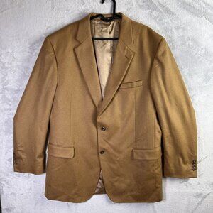 Jos A Bank Sport Coat Blazer Mens 46LG 100% Cashmere Brown Old Money Jacket‎